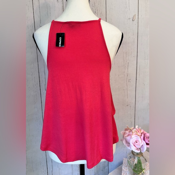NWT Express Women’s Ruffle Halter Tank Top Size S P - Picture 2 of 7